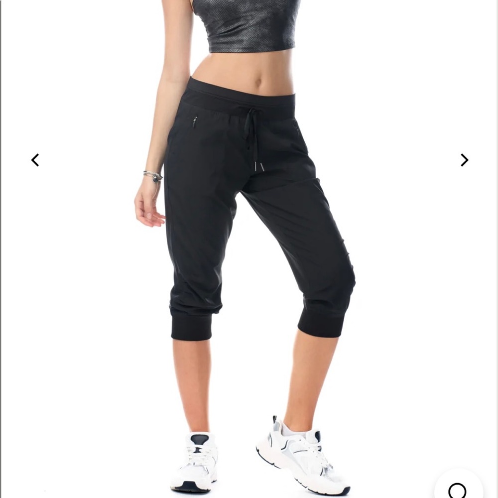 🖤EUC🖤 Black Kyodan Mesh Detail Cropped Joggers